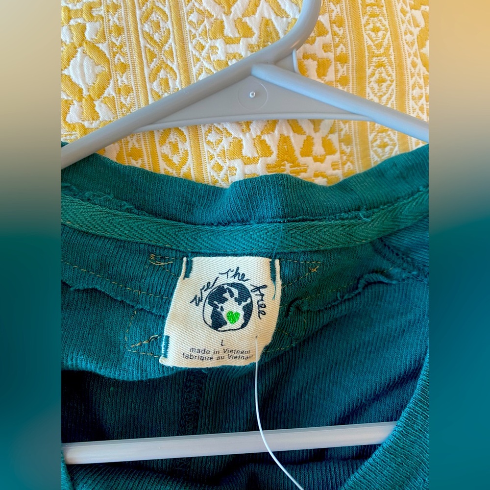 Free People Top - Womens Large - Dark Green 💚🌿🍃💚
